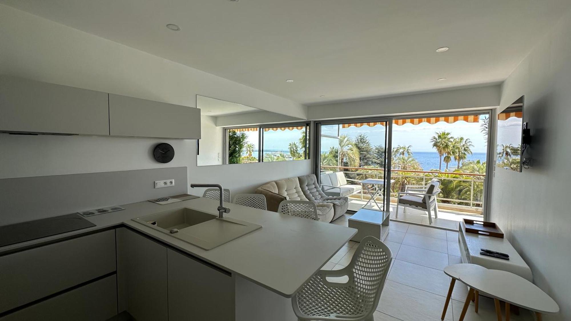 Appartement 2 Chambres Vue Mer Panoramique, Proche Croisette Cannes Vallauris Exterior foto